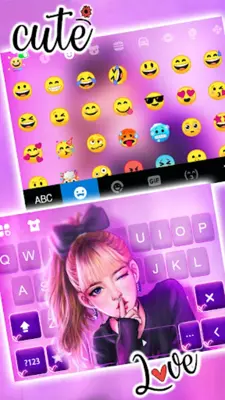 Kpop Pink Girl Themes android App screenshot 2