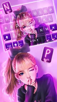 Kpop Pink Girl Themes android App screenshot 3